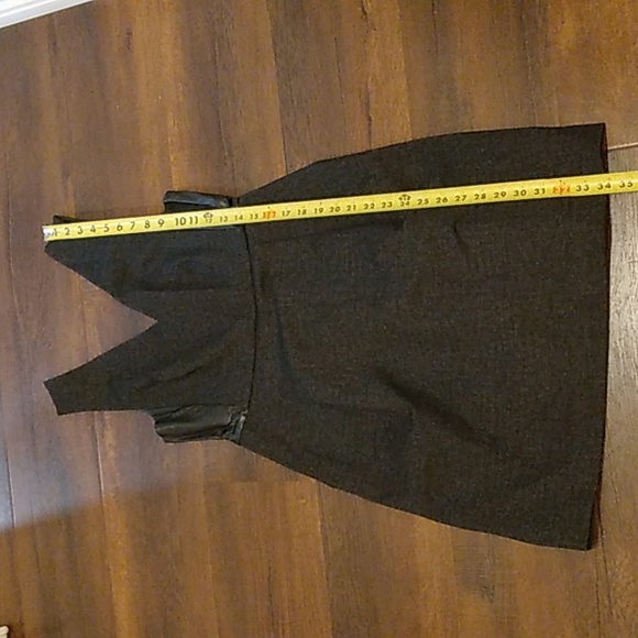 Madewell GRAY Ponte Knit Sheath Dress leather panel Jumper sz 4 Career - Picture 14 of 17